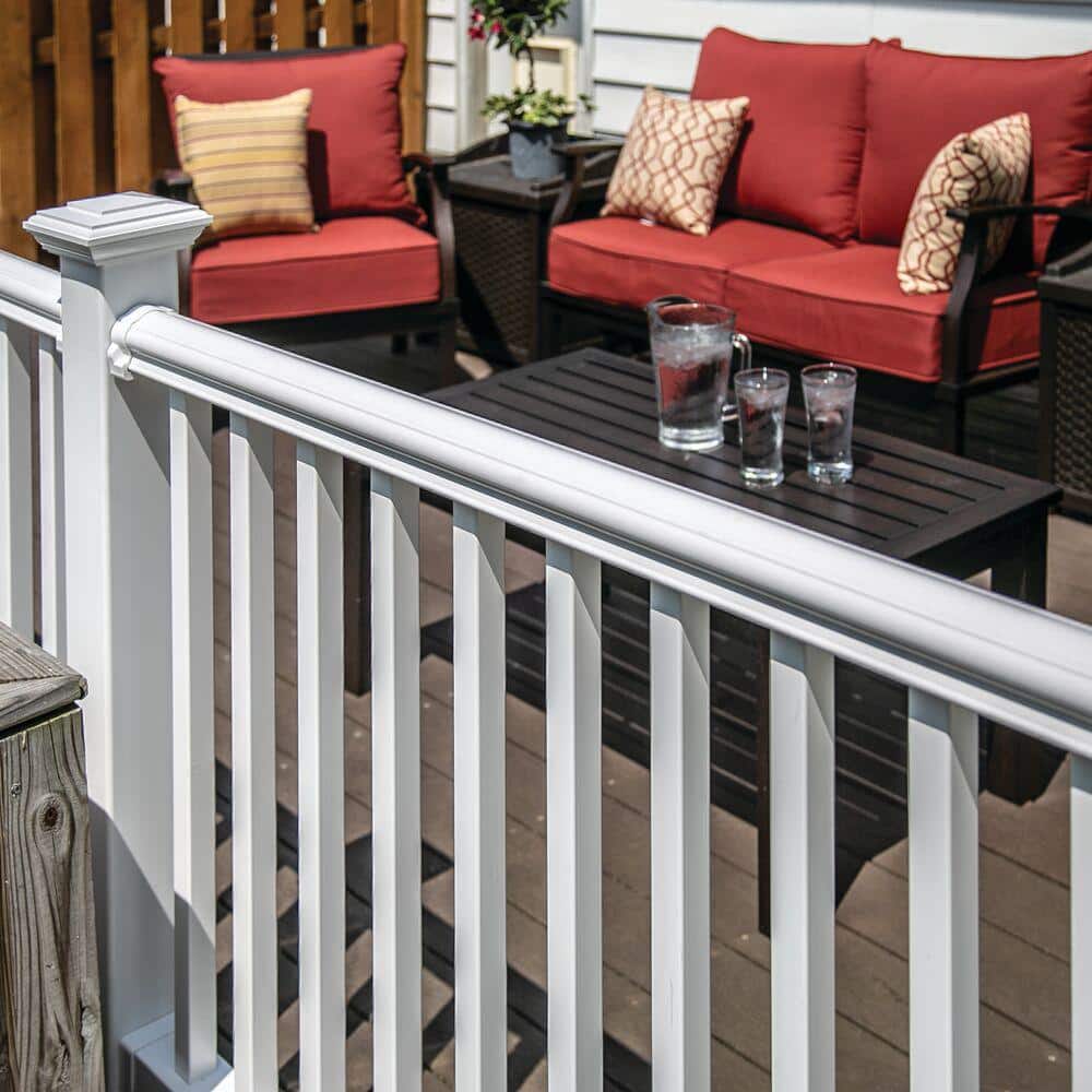 Veranda Traditional 6 ft. x 36 in. (Actual Size: 67-3/4 x 33 1/4" in.) White PolyComposite Rail Kit without Brackets