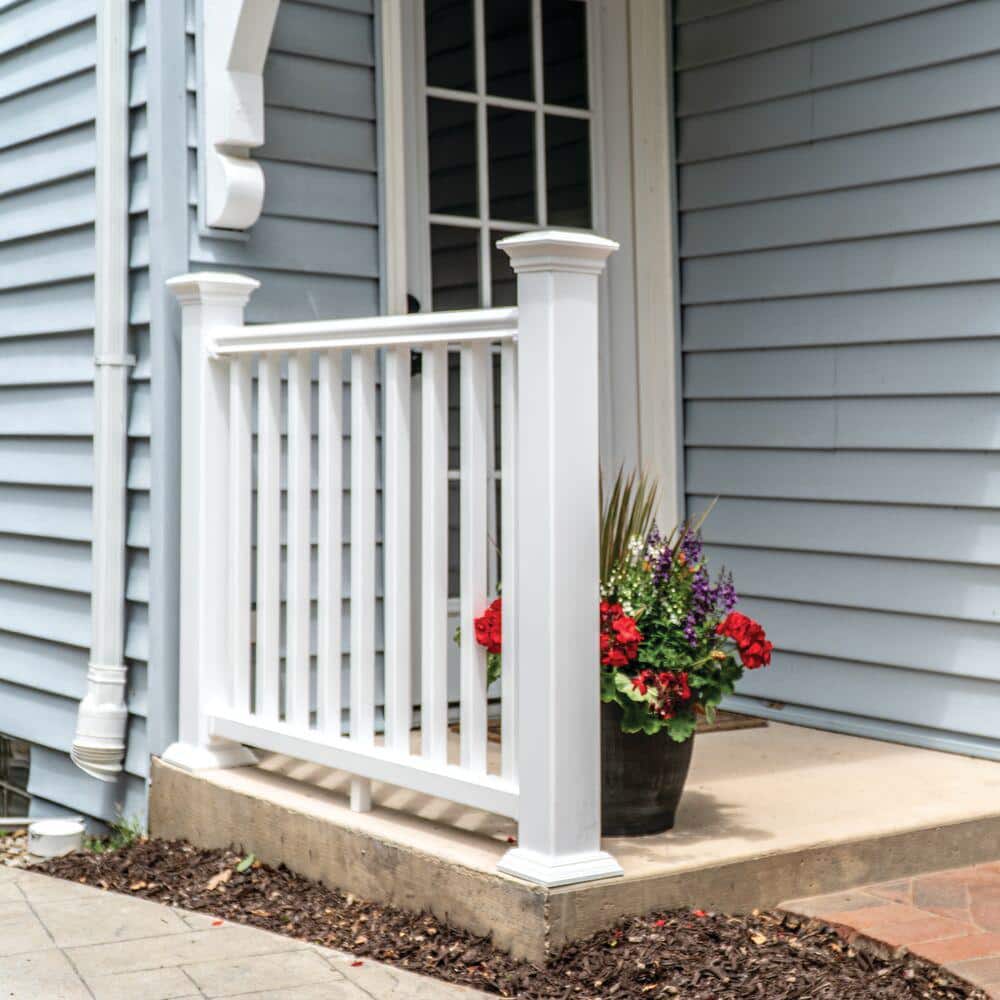Veranda Traditional 6 ft. x 36 in. (Actual Size: 67-3/4 x 33 1/4" in.) White PolyComposite Rail Kit without Brackets