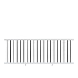 Veranda Traditional 8 ft. x 36 in. (Actual Size: 92 x 33 1/4" in.) White PolyComposite Vinyl Rail Kit with Black Metal Balusters