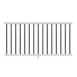 Veranda Traditional 6 ft. x 36 in. (Actual Size: 67-3/4 x 33 1/4" in.) White PolyComposite Rail Kit with Black Metal Balusters