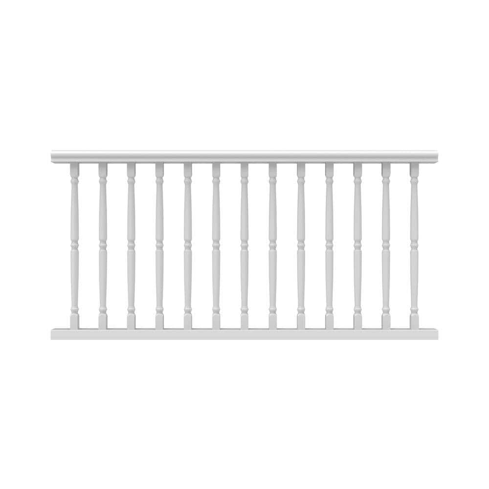 Veranda Williamsburg 6 ft. x 36 in. White PolyComposite Rail Kit without Brackets