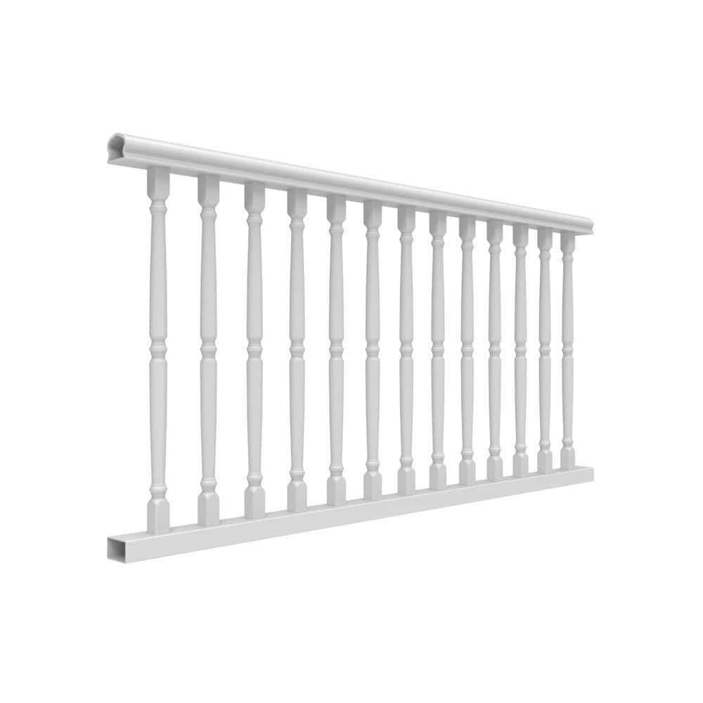 Veranda Williamsburg 6 ft. x 36 in. White PolyComposite Rail Kit without Brackets