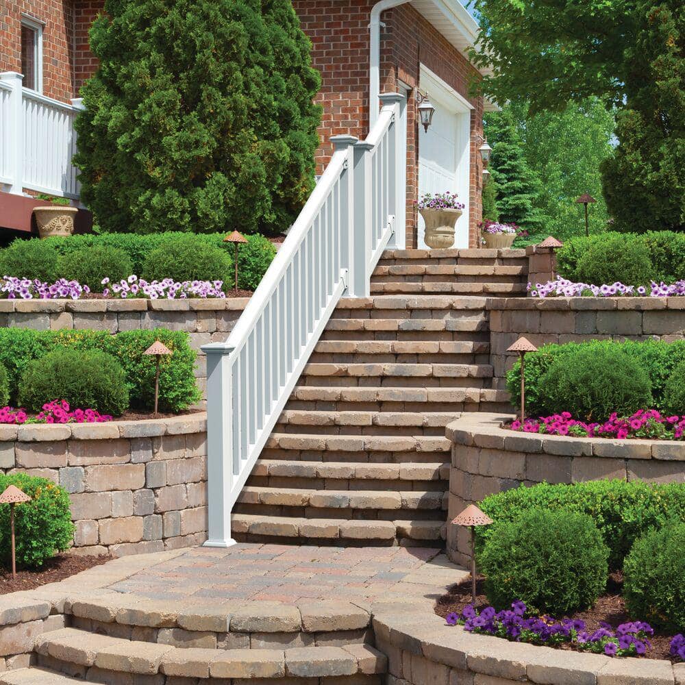 Veranda T-Rail 8 ft. x 36 in. (Actual Size: 91-3/4 L x 34-1/15 in. H) Vinyl Railing Stair Kit