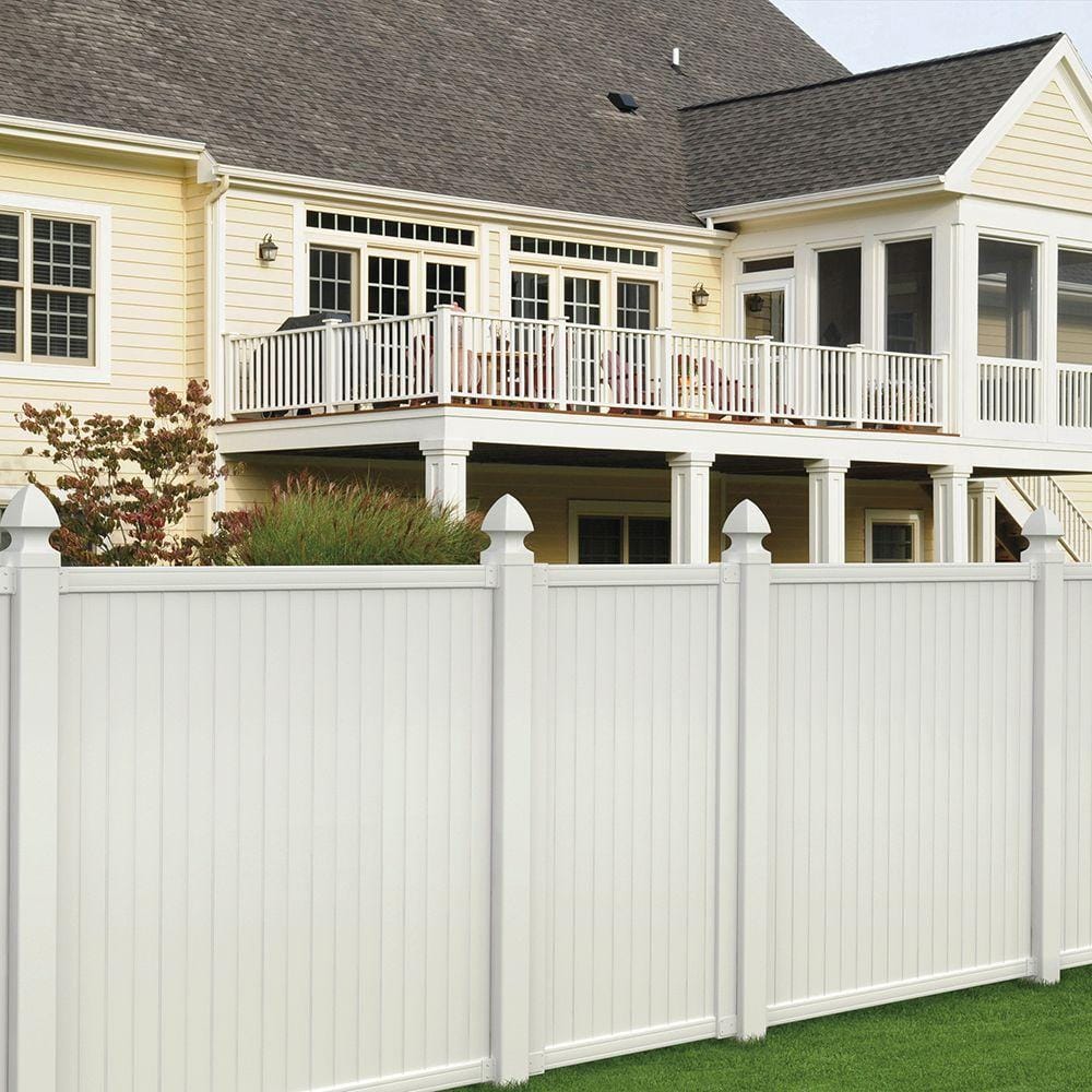 Veranda White Vinyl Fence Bracket Kit (2-Pack)