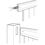 Veranda Vinyl Fence Rail Clips (2-Pack)