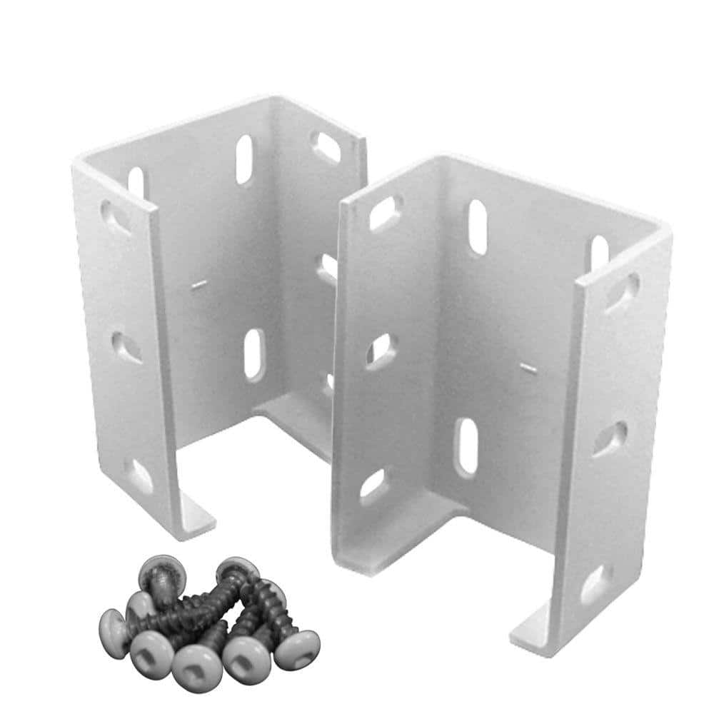 Veranda Aluminum Rail Bracket for Vinyl Fencing (2-Pack)