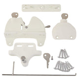 Veranda White Lokk Latch with External Access Kit