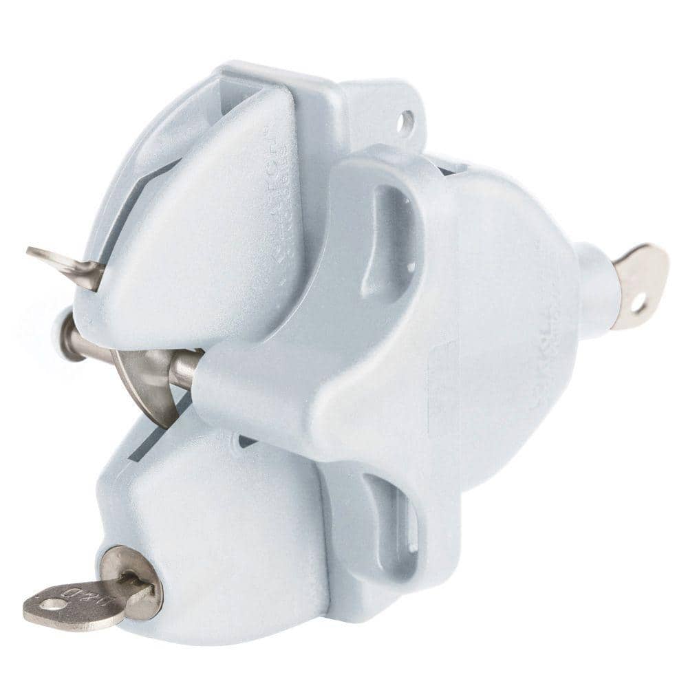 Veranda White Lokk Latch with External Access Kit