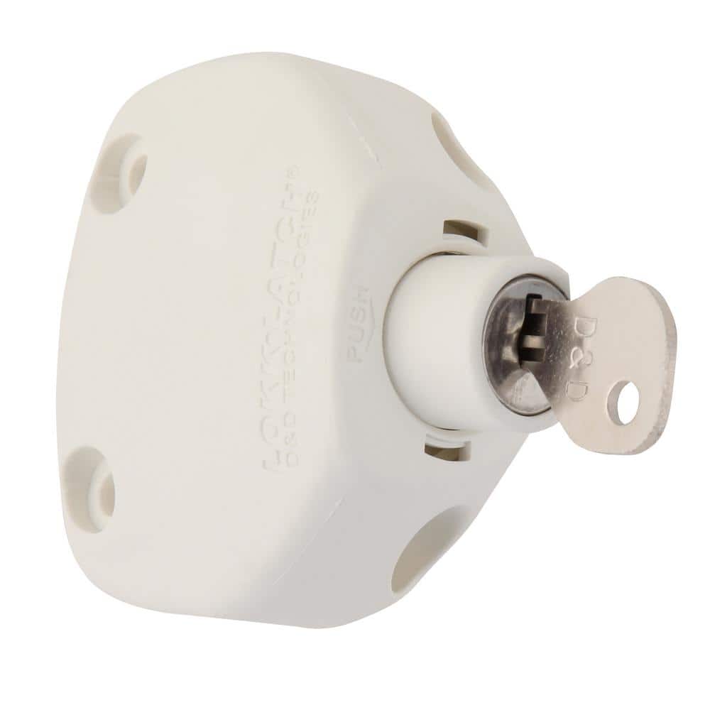 Veranda White Lokk Latch with External Access Kit