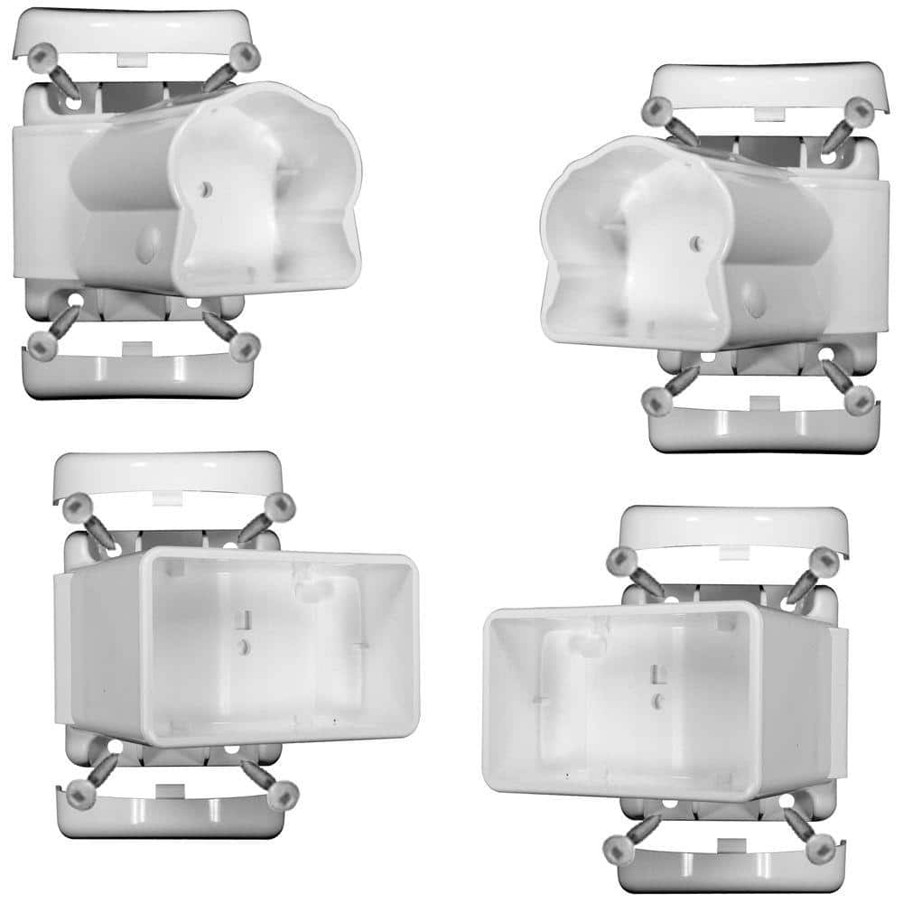 Veranda Traditional/Williamsburg White Angle Bracket Kit (4-Pack)