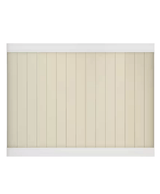 Veranda Pro-Series 6 ft. H x 8 ft. W White/Tan Vinyl Woodbridge Privacy Unassembled Fence Panel