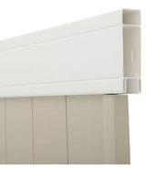 Veranda Pro-Series 6 ft. H x 8 ft. W White/Tan Vinyl Woodbridge Privacy Unassembled Fence Panel
