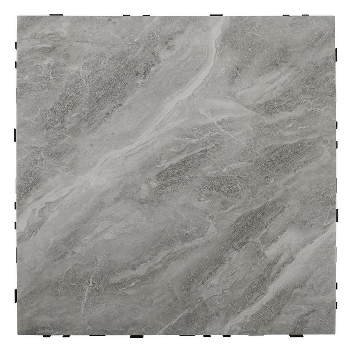 NewTechWood Outdoor Ceramic Quick Deck Tiles 12 in. x 12 in. Verona in Silver Gray (5-Pieces Per Box)