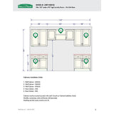 MILL'S PRIDE Richmond Verona White Plywood Shaker Ready to Assemble Base Kitchen Cabinet Laundry Room 132 in W x 24 in D x 96 in H