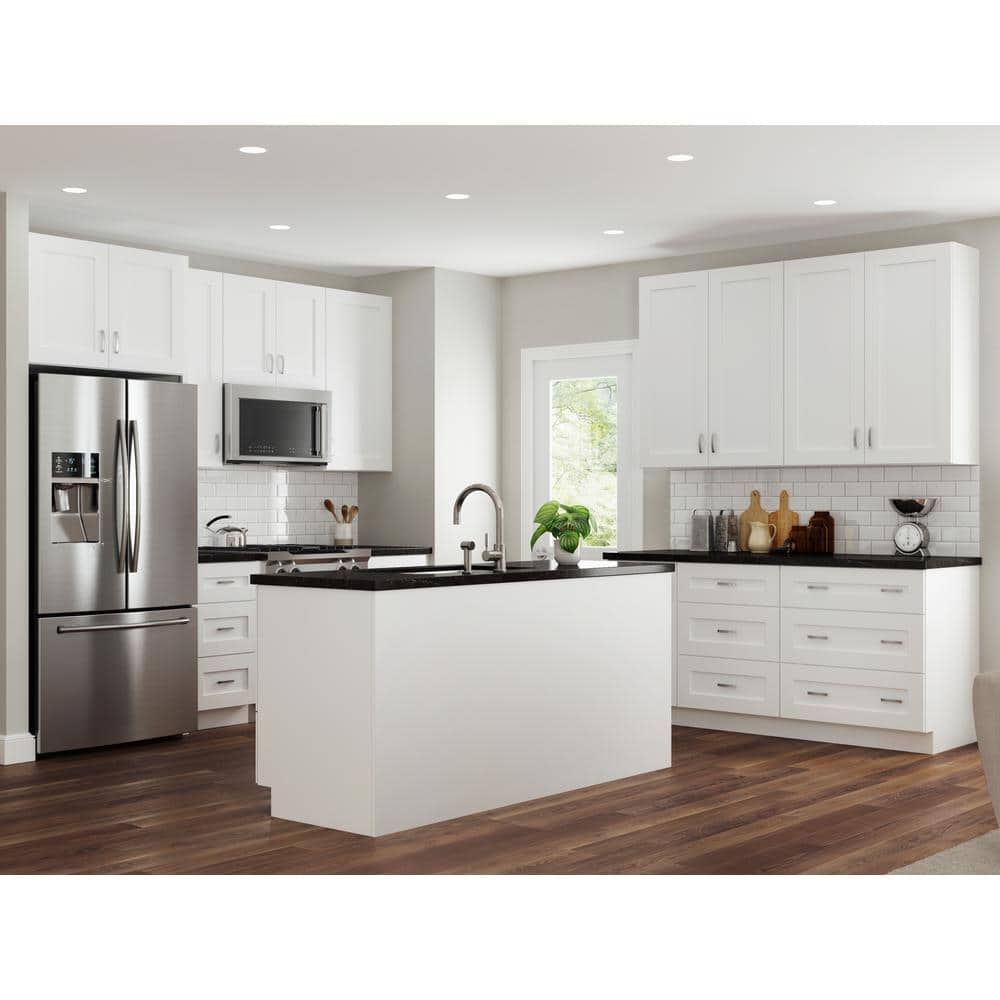 Arlington Vesper White Plywood Shaker Stock Assembled Wall Kitchen Cabinet Soft Close 33 in W x 12 in D x 30 in H