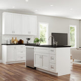 Arlington Vesper White Plywood Shaker Stock Assembled Wall Kitchen Cabinet Soft Close 33 in W x 12 in D x 30 in H