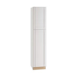 Contractor Express Cabinets Arlington Vesper White Plywood Shaker Stock Assembled Pantry Kitchen Cabinet Soft Close Left 18 in W x 24 in D x 96 in H
