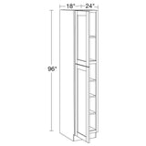 Contractor Express Cabinets Arlington Vesper White Plywood Shaker Stock Assembled Pantry Kitchen Cabinet Soft Close Left 18 in W x 24 in D x 96 in H