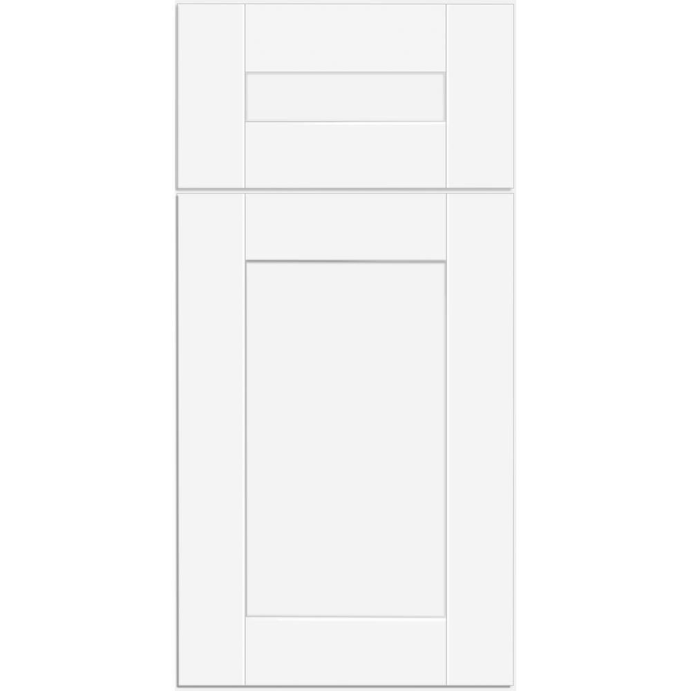 Contractor Express Cabinets Arlington Vesper White Plywood Shaker Stock Assembled Wall Kitchen Cabinet Soft Close Left 9 in W x 12 in D x 42 in H