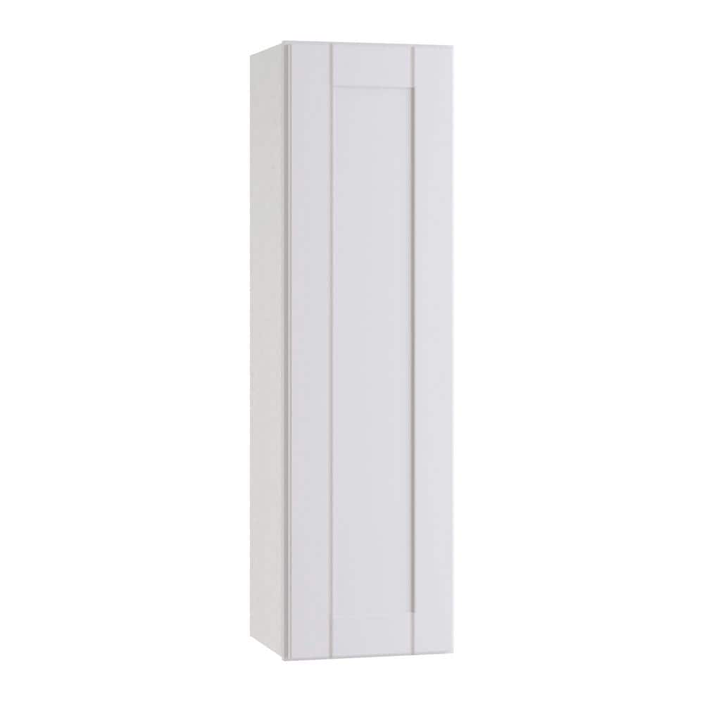 Contractor Express Cabinets Arlington Vesper White Plywood Shaker Stock Assembled Wall Kitchen Cabinet Soft Close Left 9 in W x 12 in D x 42 in H