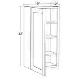 Contractor Express Cabinets Arlington Vesper White Plywood Shaker Stock Assembled Wall Kitchen Cabinet Soft Close Left 9 in W x 12 in D x 42 in H
