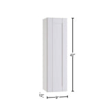 Contractor Express Cabinets Arlington Vesper White Plywood Shaker Stock Assembled Wall Kitchen Cabinet Soft Close Left 9 in W x 12 in D x 42 in H