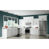 Contractor Express Cabinets Arlington Vesper White Plywood Shaker Stock Assembled Wall Kitchen Cabinet Soft Close 12 in W x 12 in D x 36 in H