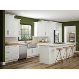 Contractor Express Cabinets Arlington Vesper White Plywood Shaker Stock Assembled Wall Kitchen Cabinet Soft Close 12 in W x 12 in D x 42 in H