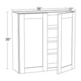 Contractor Express Cabinets Arlington Vesper White Plywood Shaker Stock Assembled Wall Kitchen Cabinet Soft Close 36 in W x 12 in D x 36 in H