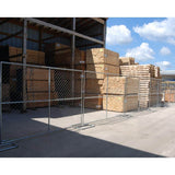 Vestil HRAIL 72 in. Galvanized Silver Construction Barrier - Starter Unit Chainlink Without Slats