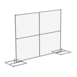 Vestil HRAIL 72 in. Galvanized Silver Construction Barrier - Starter Unit Chainlink Without Slats