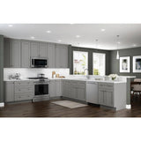 MILL'S PRIDE Richmond Vesuvius Gray Plywood Shaker Stock Ready to Assemble Wall Kitchen Cabinet Sft Cls 30 in W x 12 in D x 36 in H