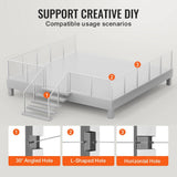 VEVOR Cable Railing Post 42 in. L x 2 in. W x 2 in. H 30° Angled Hole Stair Railing Post SUS304 Stainless Steel Rail Post