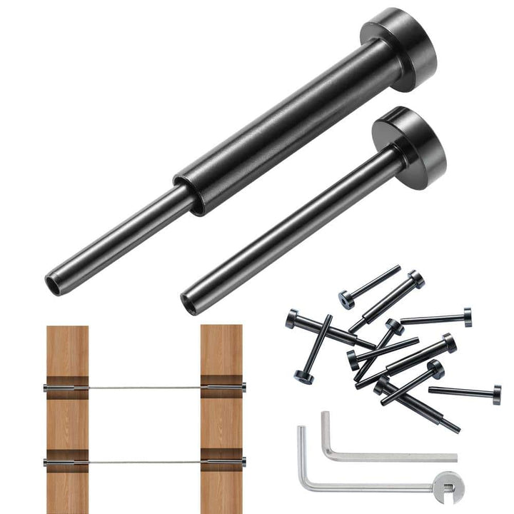 VEVOR 30 Pack Invisible Cable Railing kit T316 Stainless Steel 1/8 in. Invisible Receiver and Swage Stud End for Cable Railing