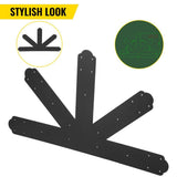 VEVOR Gable Plate Black Powder-Coated Truss Connector Plates 12:12 Pitch Gable Bracket 0.16 in. Steel Truss Nail Plates