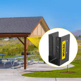 VEVOR 12-Pieces Concealed Joist Hanger 2 in. x 4 in. Outdoor Concealed Joist Bracket Q235 Steel Plate Powder-Coated, Black
