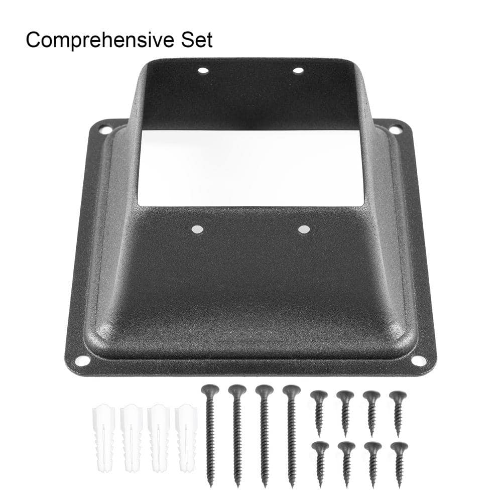 VEVOR 4 in. x 4 in. Deck Post Base Post Base Skirt Deck Post Skirt Black Powder-Coated Decking Post Base (10-Pieces)