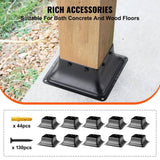 VEVOR Post Base 4in.x 4in. 10-Pieces Internal 3.6in. x 3.6in. Heavy Duty Powder-Coated Steel Post Bracket Fit for Post Anchor