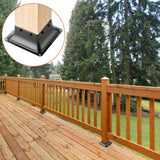 VEVOR Post Base 4 in. x 4 in. Internal 3.6 in. x 3.6 in. Heavy-Duty Powder-Coated Steel Post Bracket (4-Pieces)