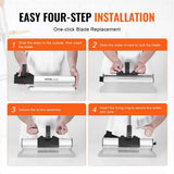 VEVOR Drywall Skimming Blade Set, 7/10/14/16/24 in. Skimming Blades +34 in. -81.6 in. Extension Handle Pole, Skim Coat Tools