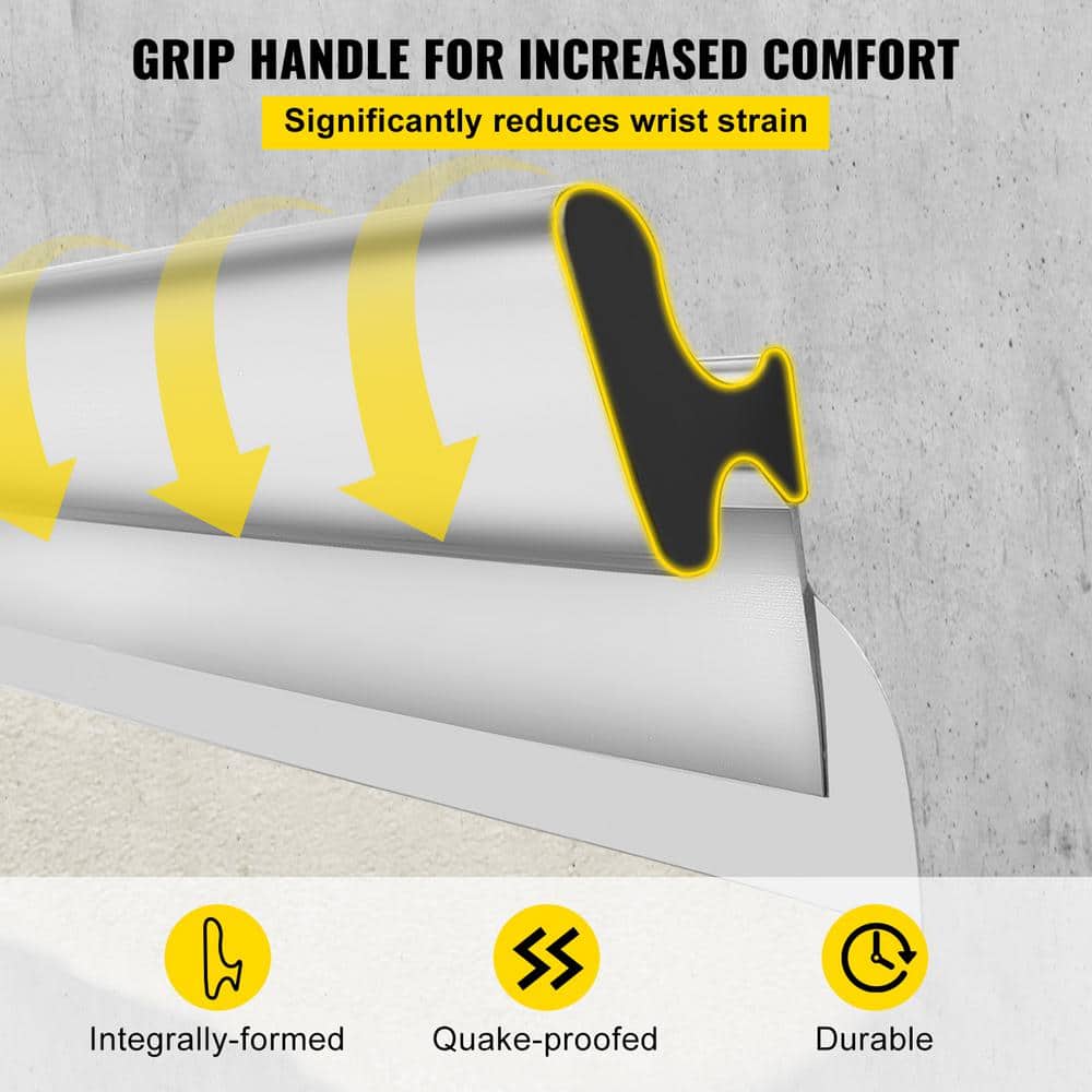VEVOR Drywall Skimming Blade 32 In. Smoothing Knife European Stainless Steel Construction Knife Aluminum Blade Profile