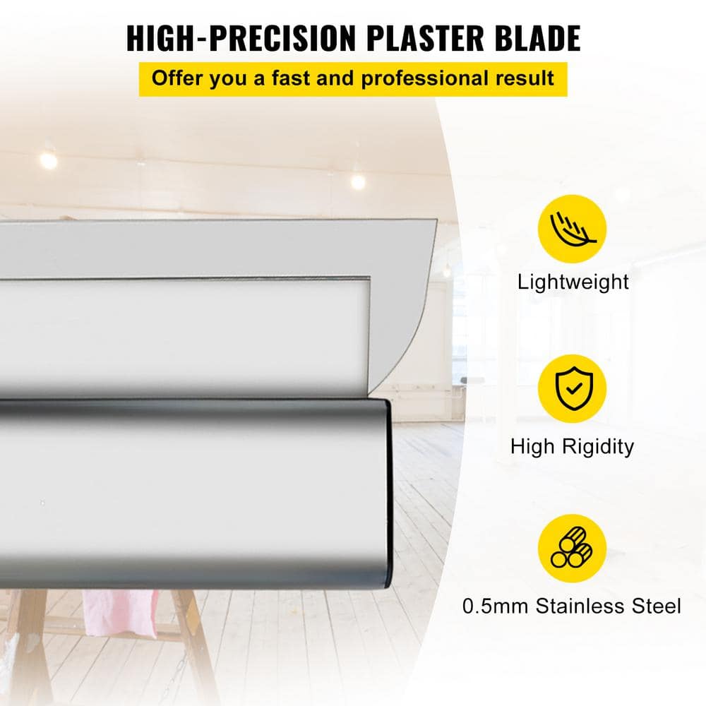 VEVOR Drywall Skimming Blade 40 In. Smoothing Knife European Stainless Steel Construction Knife Aluminum Blade Profile