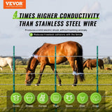 VEVOR 16 Gauge Aluminum Wire for Electric Fencing, 1640 ft. 500 M Electric Fence Wire, Portable Fencing Wire, Aluminum Alloy