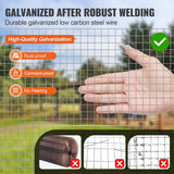 VEVOR Hardware Cloth 1/2 in. x 2 ft. x 100 ft. 19-Gauge Hardware Cloth Galvanized Wire Mesh Roll Chicken Wire Fencing Wire
