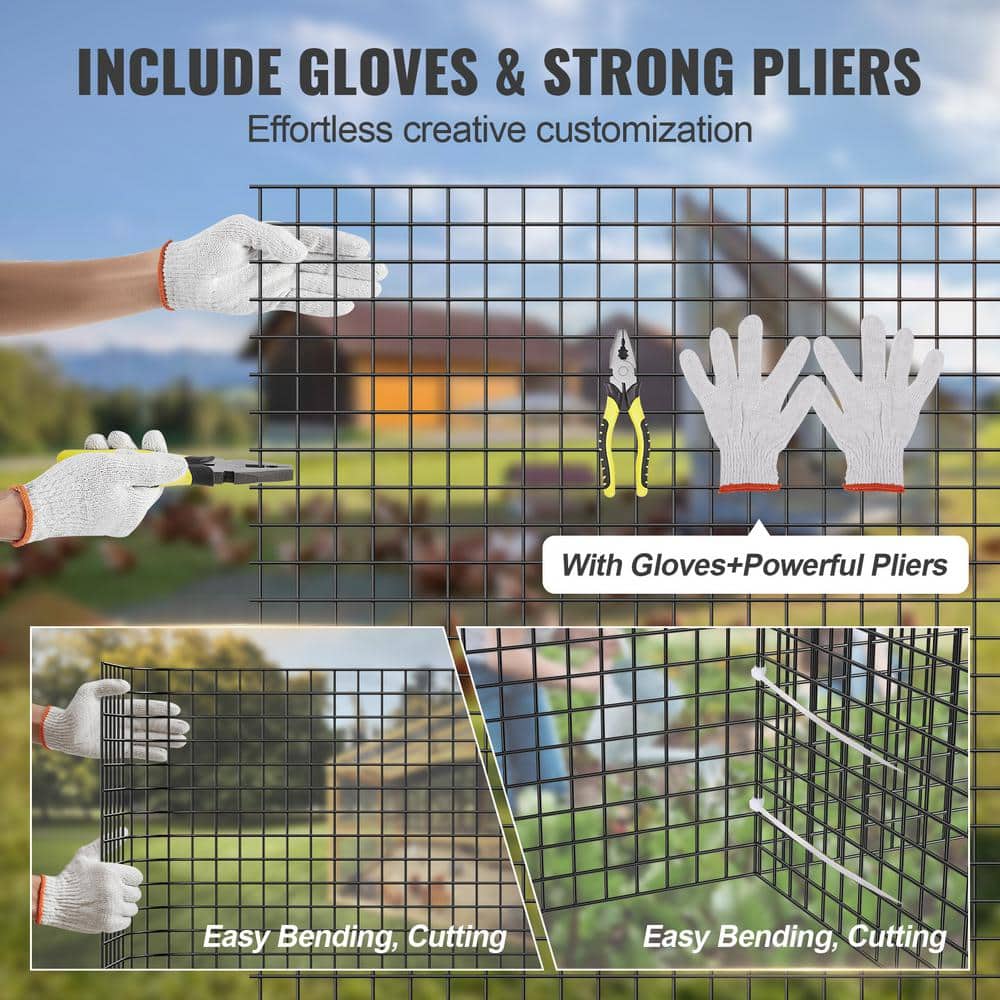 VEVOR Hardware Cloth 3 ft. x 100 ft. Galvanized Wire Mesh Roll 19 Gauge Chicken Wire Fence Roll Hardware Cloth