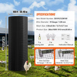 VEVOR Hardware Cloth 3 ft. x 100 ft. Galvanized Wire Mesh Roll 19 Gauge Chicken Wire Fence Roll Hardware Cloth