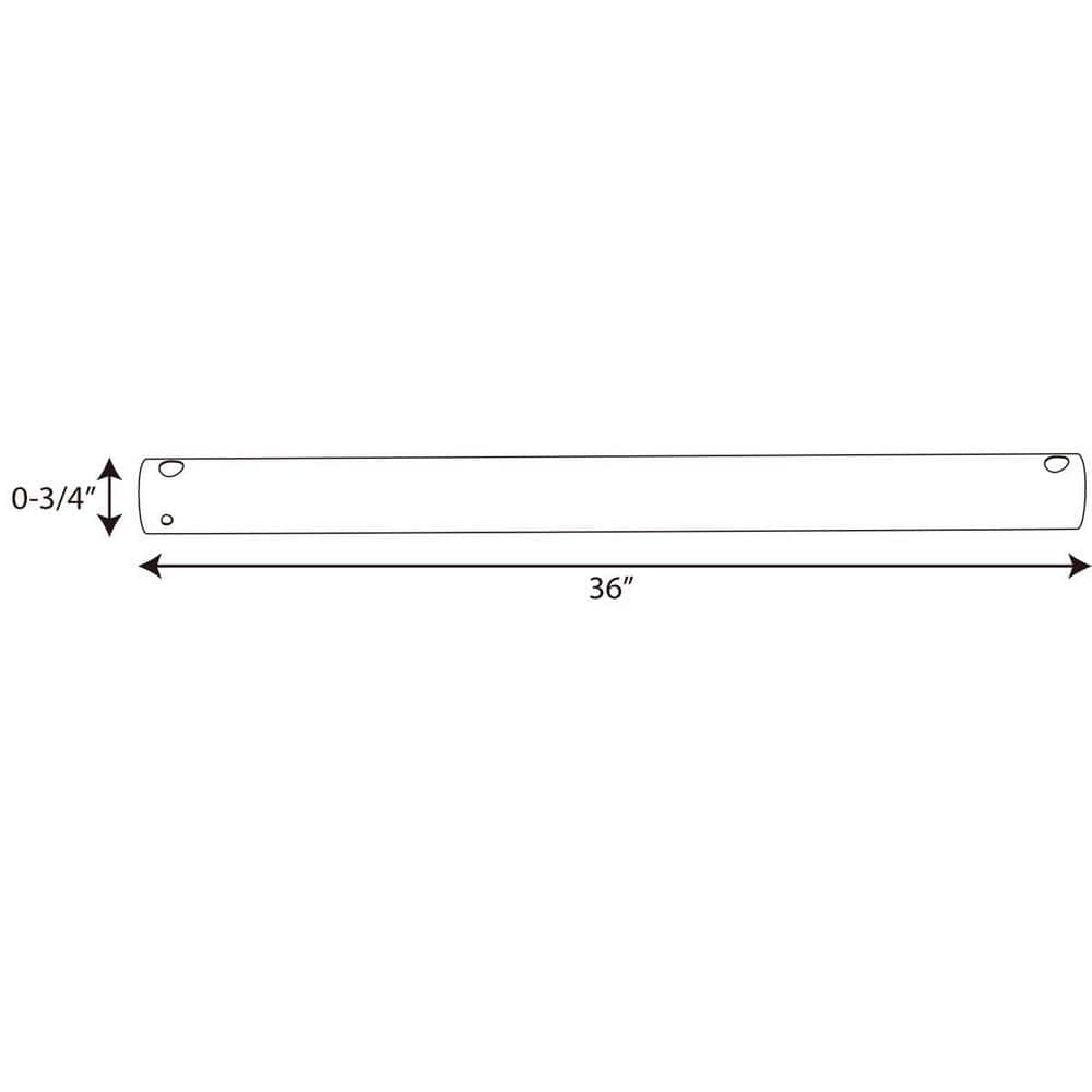 Progress Lighting 36 in. Vintage Brass Ceiling Fan Downrod