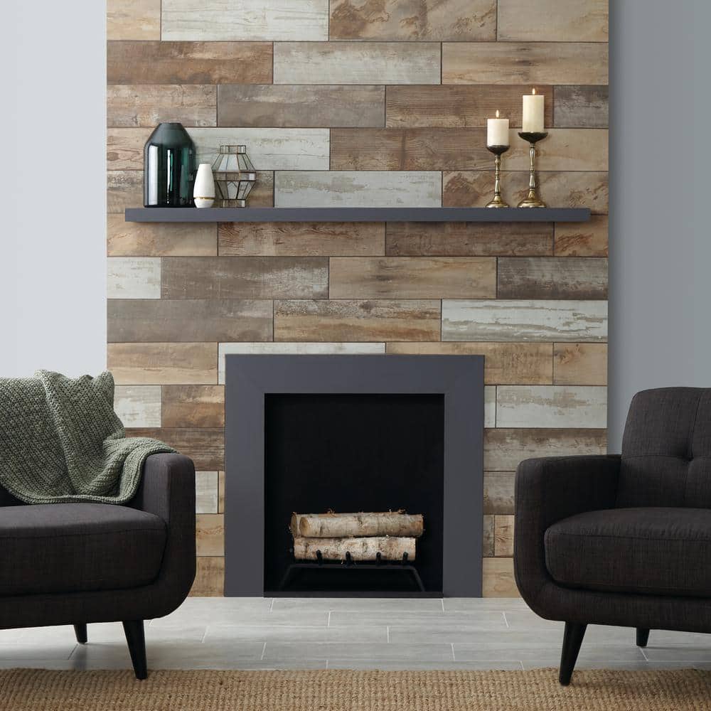 Marazzi Montagna Wood Vintage Chic 6 in. x 24 in. Porcelain Floor and Wall Tile (14.53 sq. ft. per case)