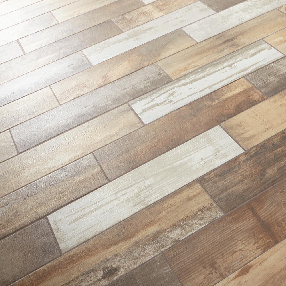 Marazzi Montagna Wood Vintage Chic 6 in. x 24 in. Porcelain Floor and Wall Tile (14.53 sq. ft. per case)