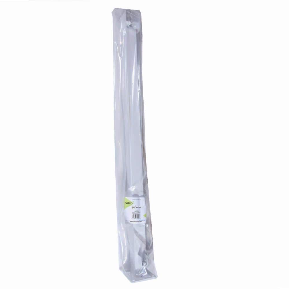 Vista 36 in. H x 2 in. W White Aluminum End Post for Railing Kit